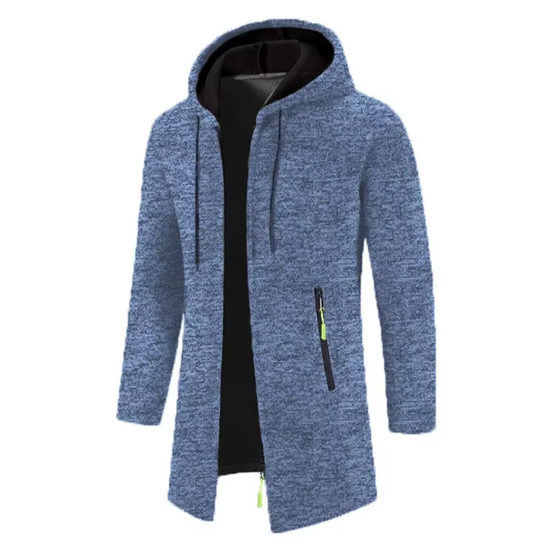 Sudadera con capucha y cremallera sobredimensionada negra hombre - imagen 3