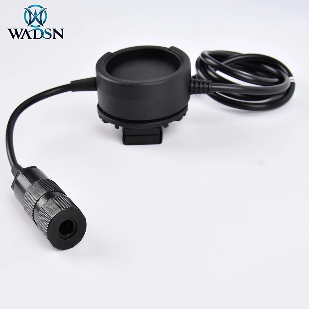 WADSN-auriculares tácticos civiles con orificio de enchufe PTT, Clip de Metal, botón grande de empuje a hablar, compatible con walkie-talkie Kenwood M1 M2 - imagen 4