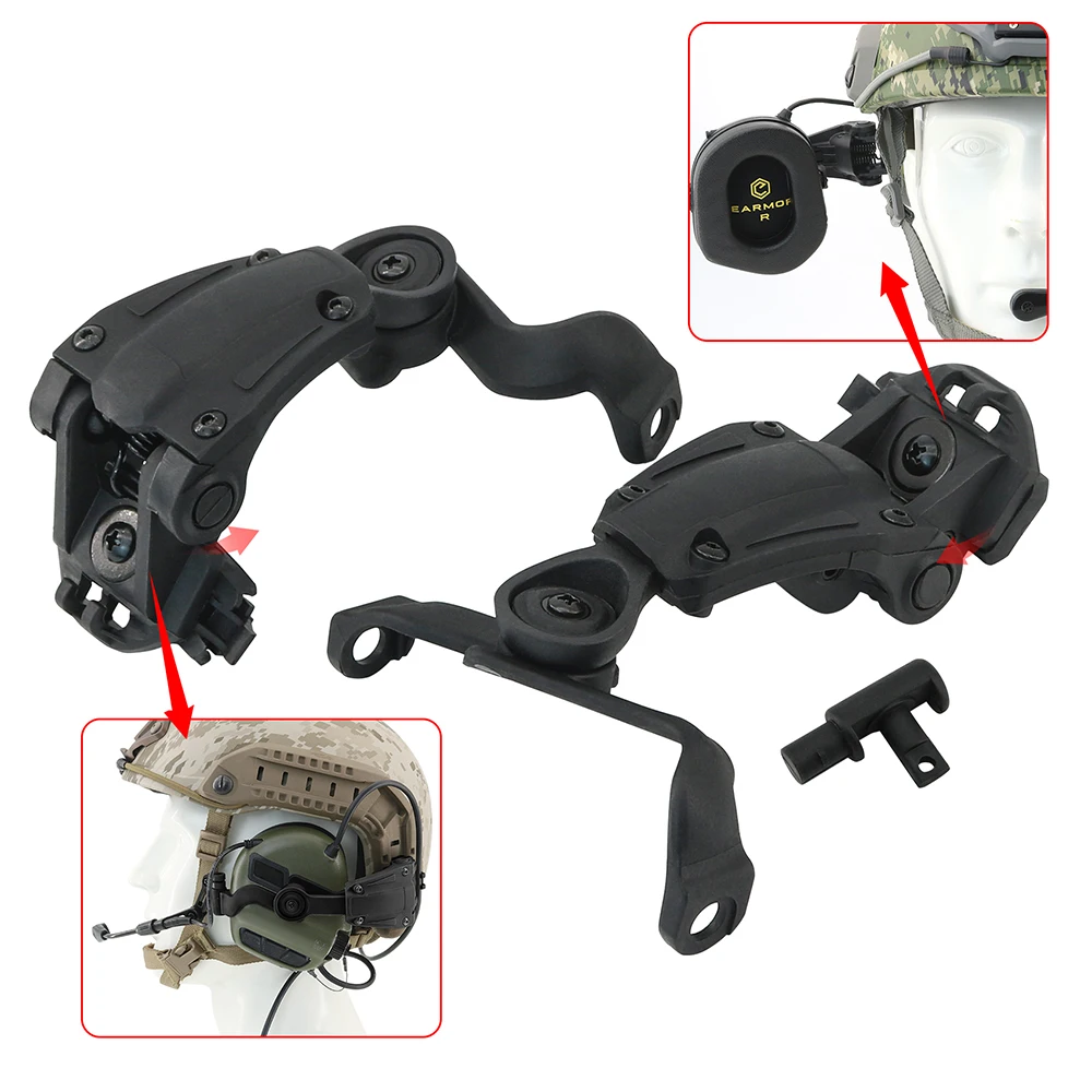 Casco táctico TS TAC-SKY, adaptador de riel ARC/WENDY/MLOK, Compatible con auriculares militares EARMOR M32X/M31X-Mark3 MilPro - imagen 3