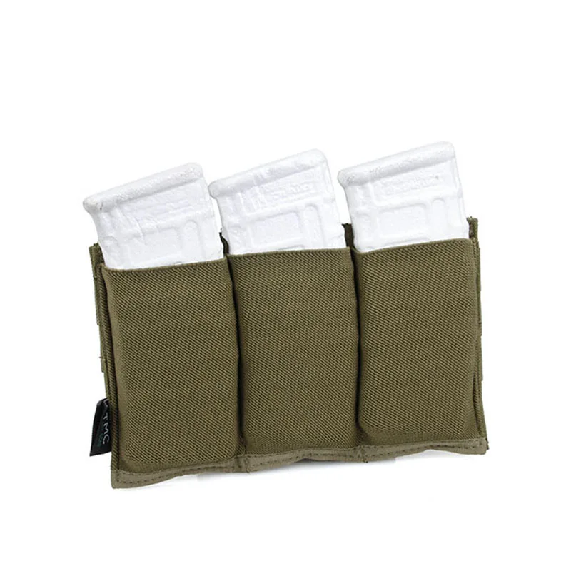 Bolsa Triple para revistas, chaleco táctico M4 Molle, accesorios de caza, riñonera, bolsa de herramientas de nailon - imagen 3