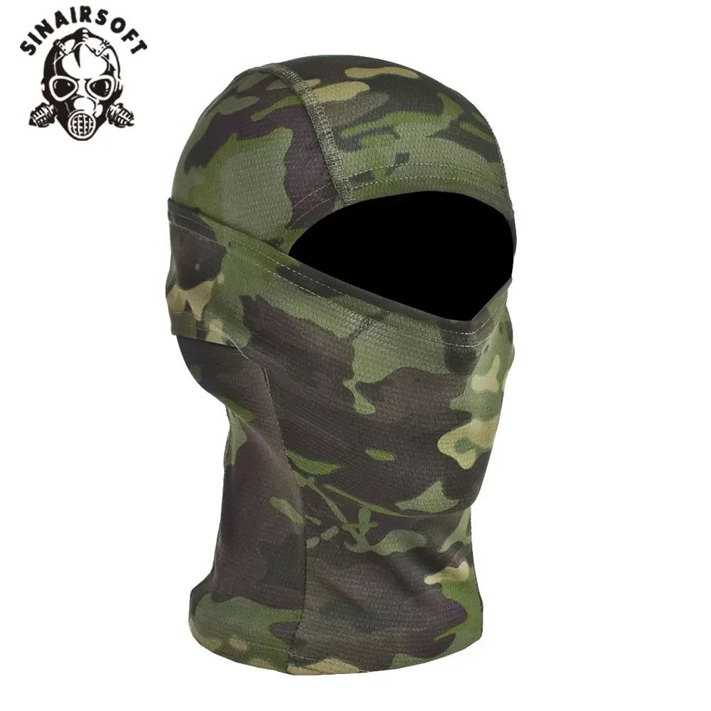 Sombrero de pasamontañas de camuflaje, máscara de cara completa para ciclismo, deportes al aire libre, caza, senderismo, esquí, casco de motocicleta, gorra interior - imagen 3