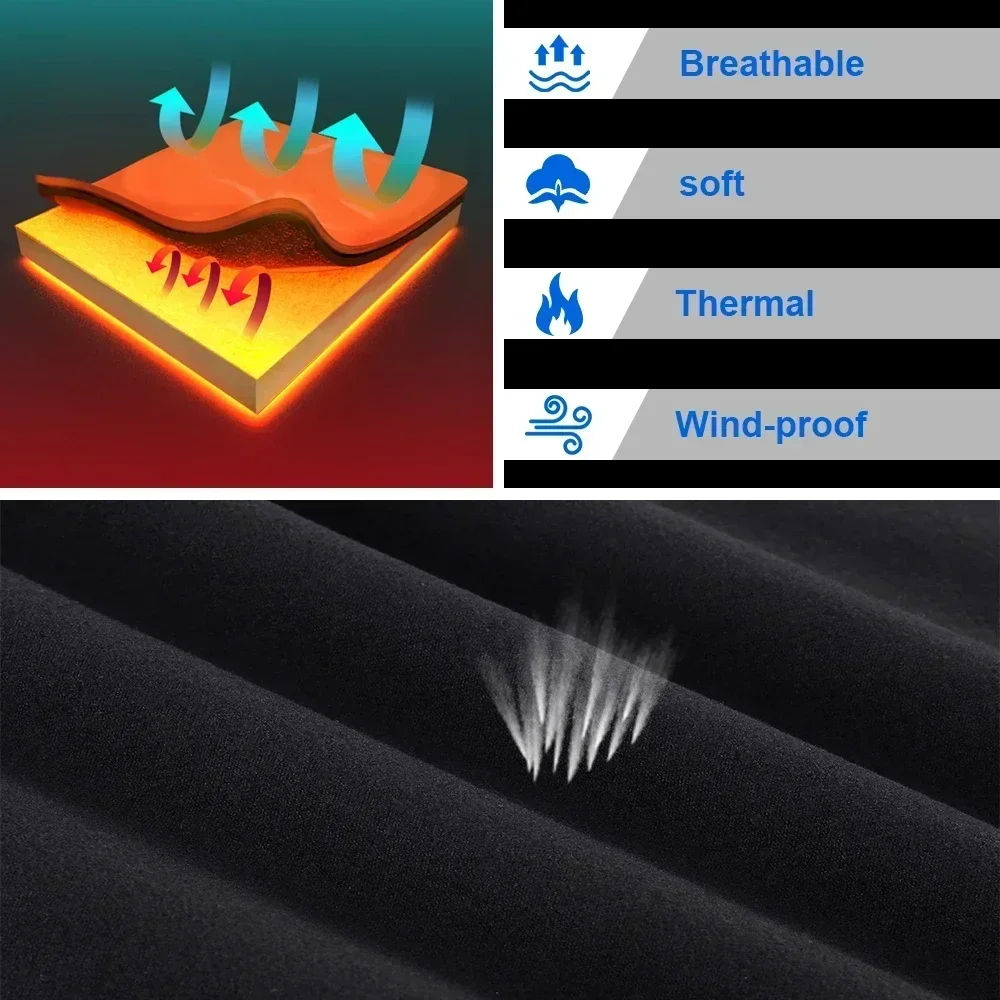 Polaina térmica de lana para cuello para hombre y mujer, Bandana de media cara, Cuard para las orejas, bufanda de tubo para el cuello, de redecilla protección facial, diadema para invierno mascarilla - imagen 5