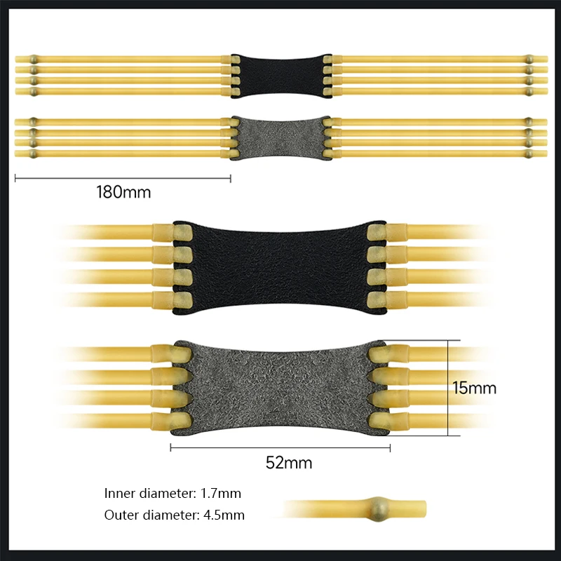 100% marca potente tiro Slingsshot tubo de goma de látex Natural banda catapulta equipo elástico alta banda de tubo elástico Ac - imagen 5