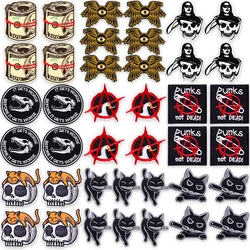 10 unids/lote Rebel Music Brotherhood parche hierro en parches bordados Punk Hippie Metal para chaleco de Club chaqueta vaquera estilo de vida de motorista