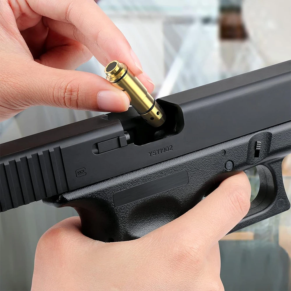 Bala de entrenamiento láser táctico, dispositivo de 9mm/380ACP/45ACP, punto rojo, mira seca, Cartucho de entrenamiento láser para tiro de caza - imagen 4