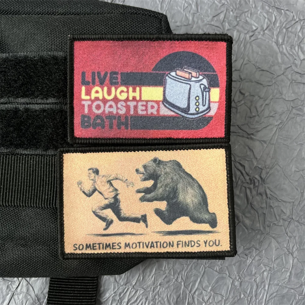 Parche de pegatinas con estampado de gallina para ropa, parches de mochila militar táctica, insignia de Moral de gancho y bucle - imagen 3