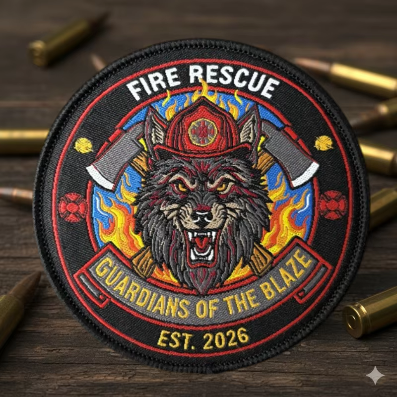 Parche táctico de rescate contra incendios con velcro para brazo - imagen 4