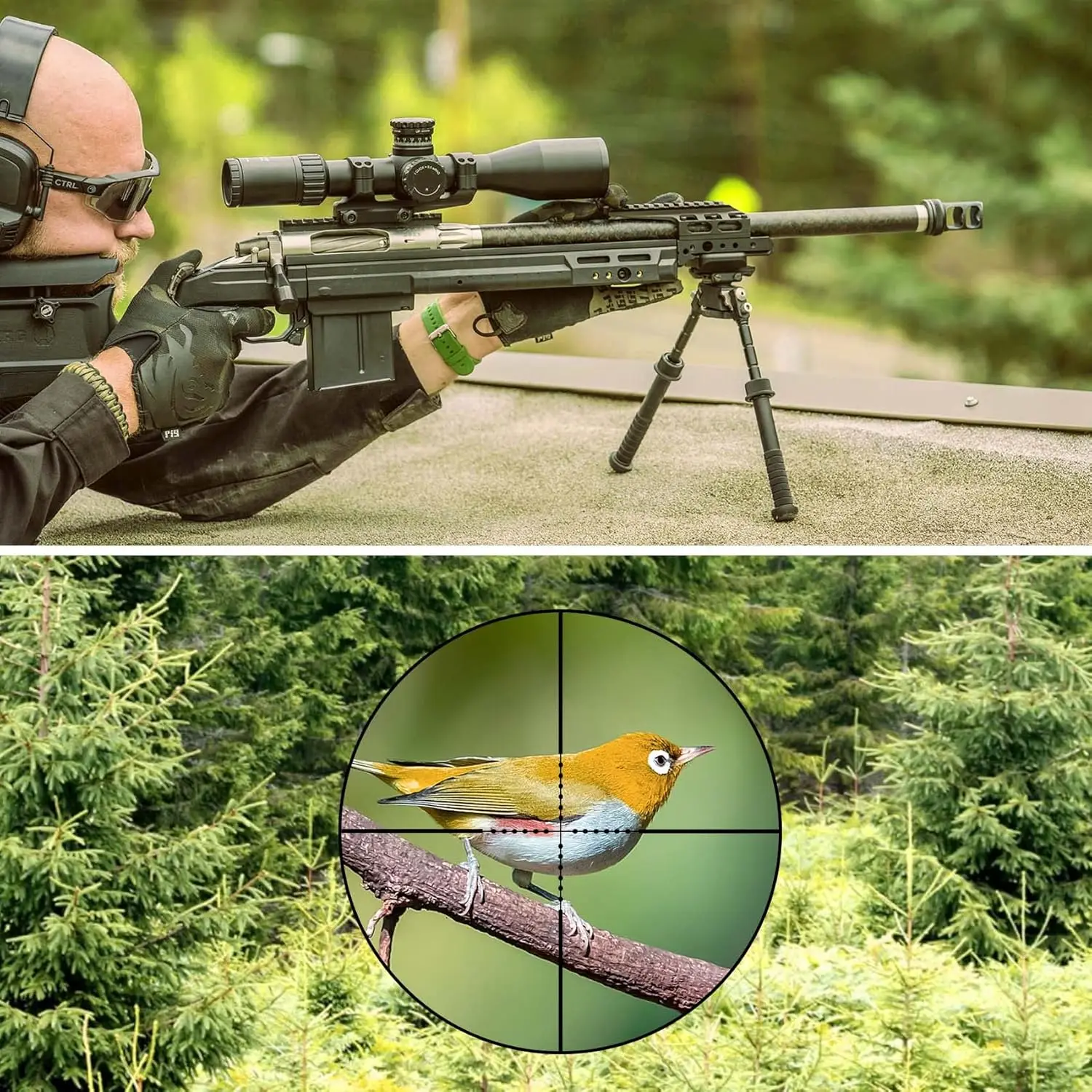 Mira telescópica compacta para Rifle 4x32 3-9x40, óptica de mira para caza, mira telescópica táctica para riel Picatinny de 11/20mm - imagen 5