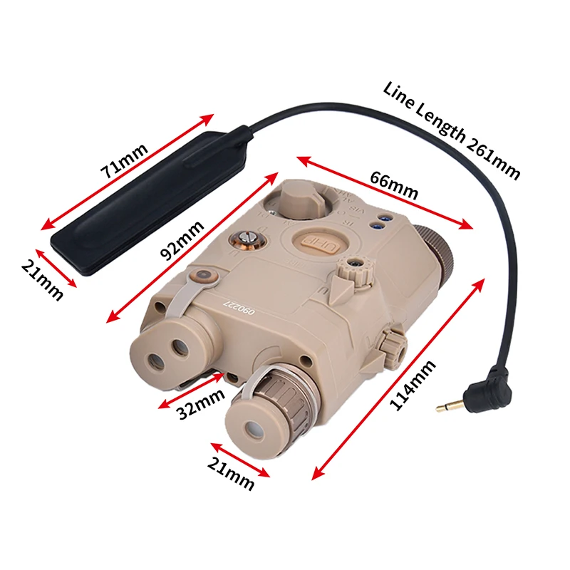Láser táctico PEQ con linterna M600C para pistola airsoft - imagen 4