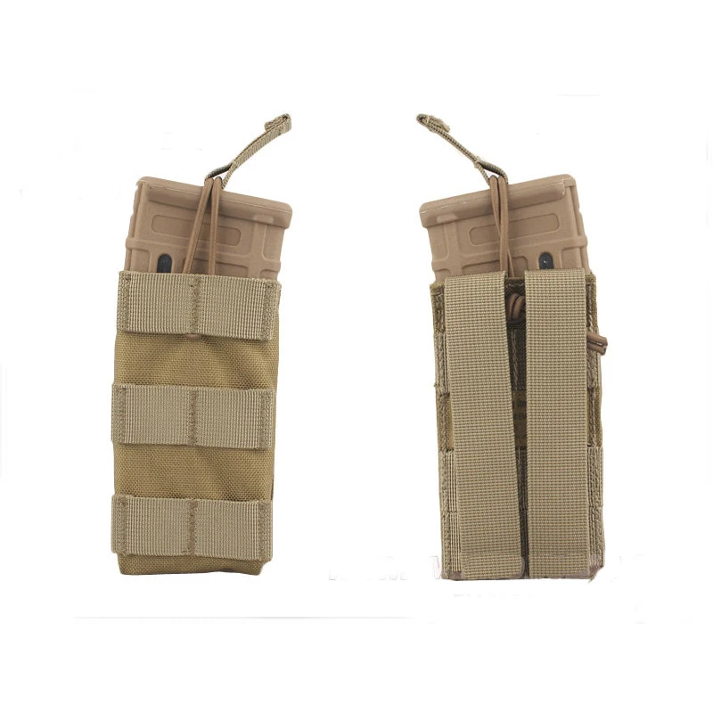 Emersongear-bolsa táctica M4 para una sola revista, Modular, parte superior abierta, 5,56, 223, bolsa Mag, Airsoft, caza, MOLLE PALS, Panel de bolsillo de nailon - imagen 3