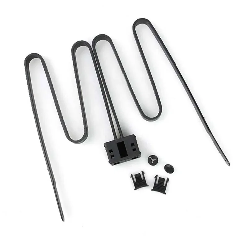 Correa de sujeción de plástico plegable desmontable de nailon negro, cinturón decorativo CS, correa de amarre para cables, color negro - imagen 2