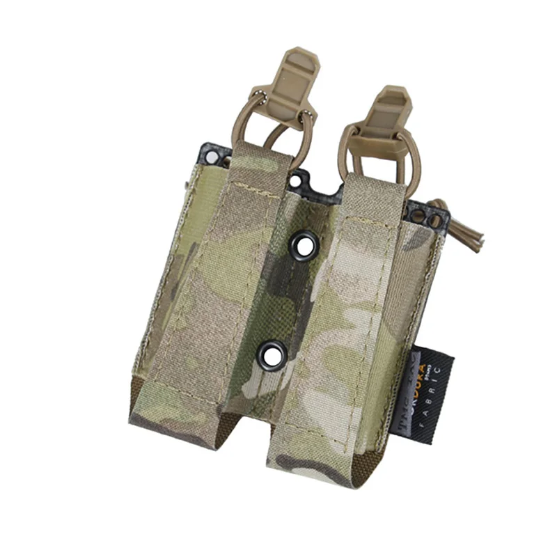 Bolsa con Clip de compartimento articulado doble, chaleco táctico de caza, bolsa de accesorios pequeños MOLLE - imagen 2