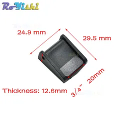 Hebilla leva 3/4 correas mochila clip palanca plástico negro 20 mm