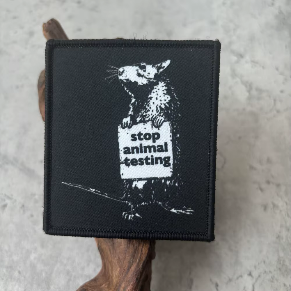 Parche táctico Punk Stop derechos animales rata – MOLLE militar - imagen 4