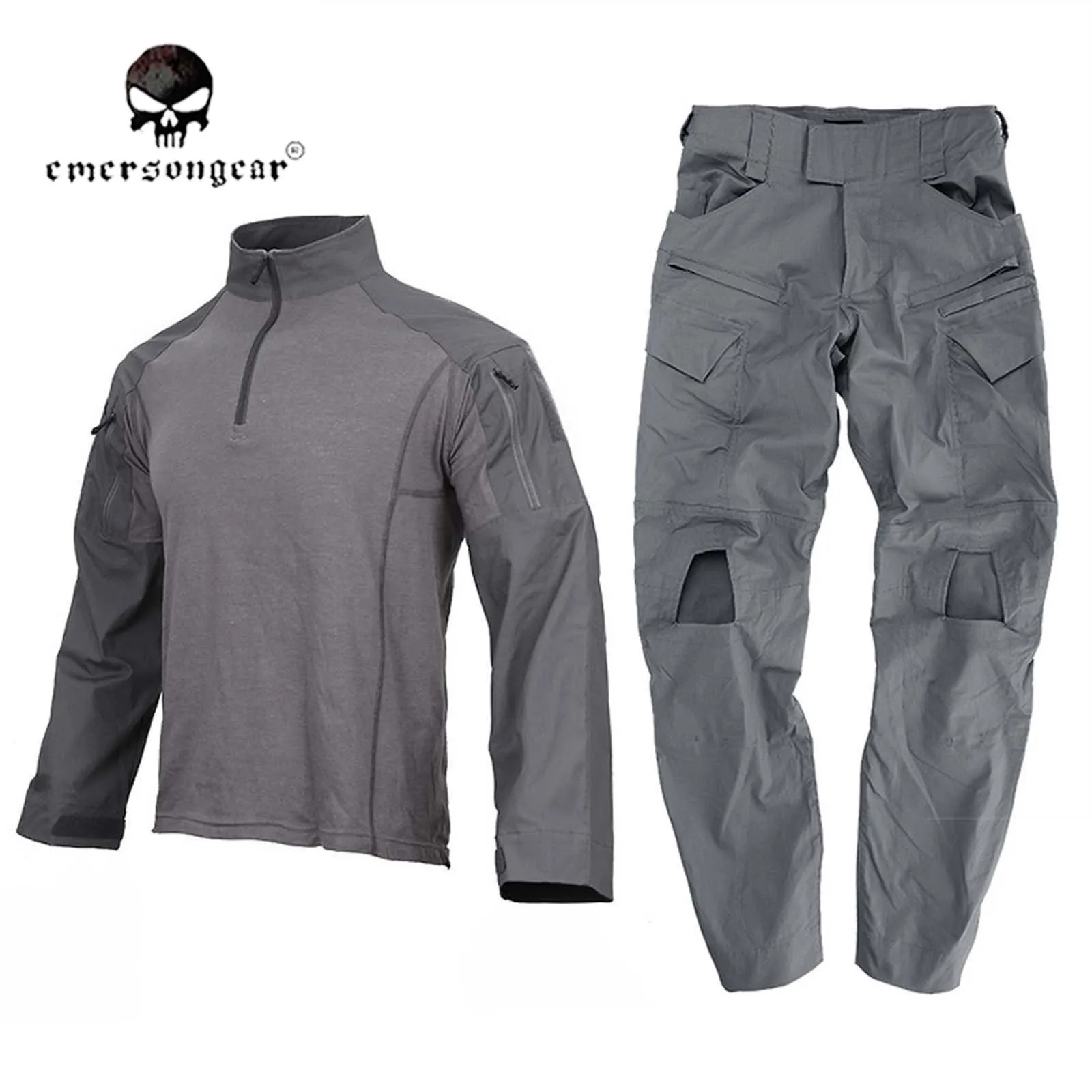 Emersongear-Conjunto de uniforme de combate táctico E4 para hombre, traje de camuflaje, camisa de entrenamiento de caza al aire libre, pantalones, Tops, pantalones Cargo de servicio - imagen 3