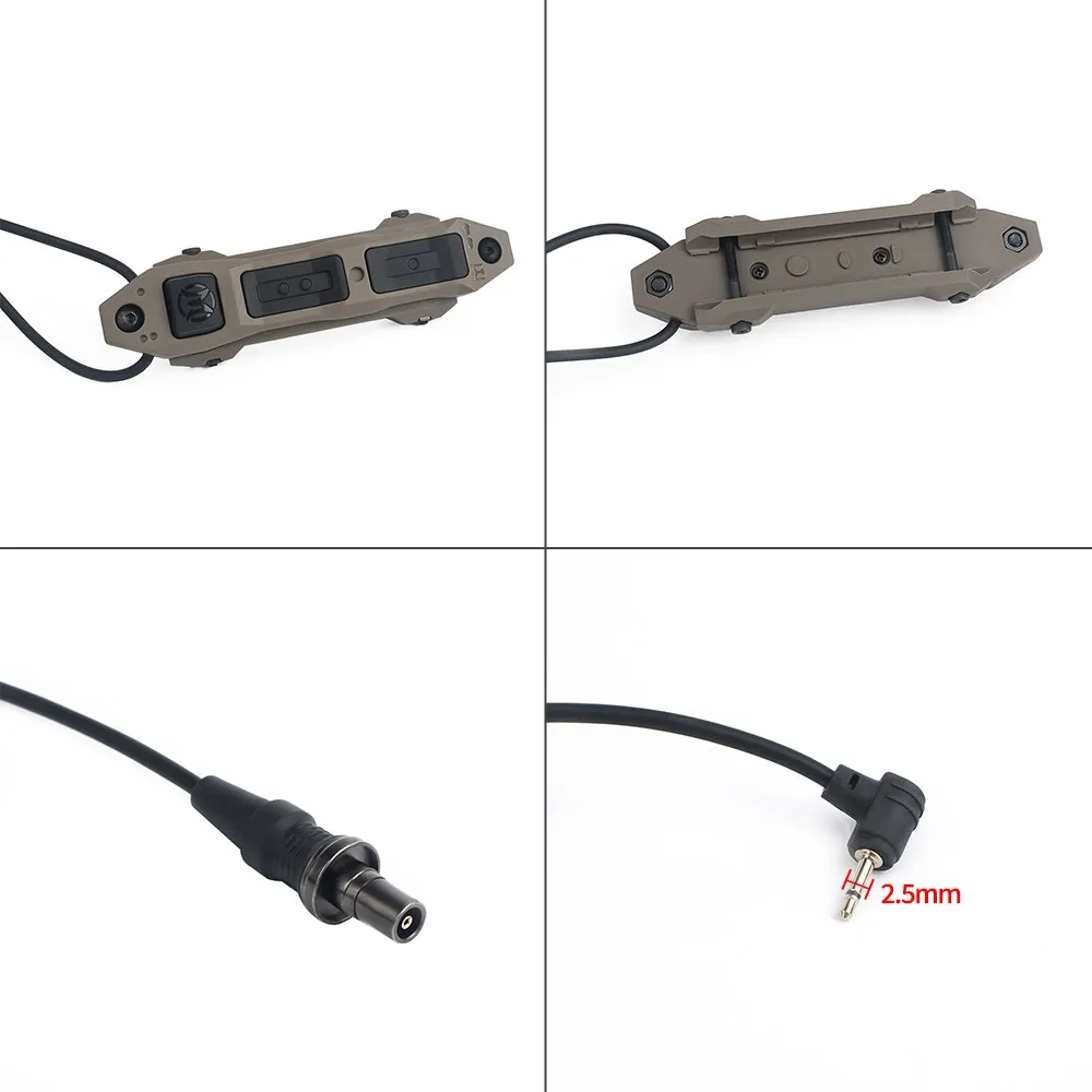 WADSN táctico M300 M600 M600C explorador caza arma linterna accesorio doble función interruptor de presión ajuste Keymod m-lok Rail - imagen 3