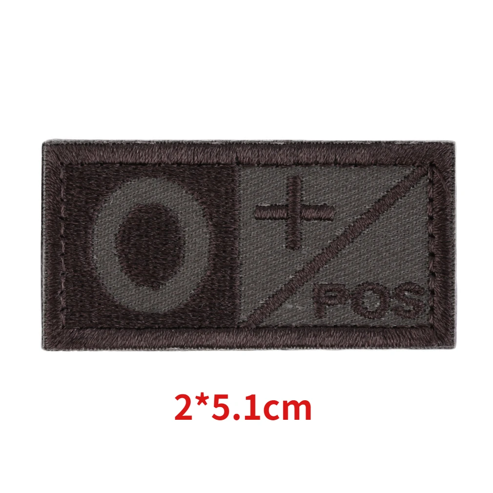 Tira bordada de grupo de sangre, tira positiva negativa, parche mágico, brazalete, parches de hierro para ropa, gancho y anillo bordado - imagen 5