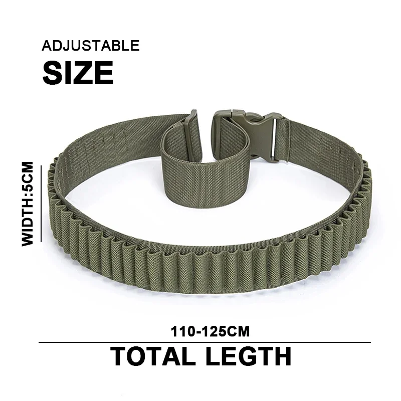 Bandolera de cartucho de bala para Rifle de 50 cartuchos, cinturón de munición 556, soporte de carcasa, caza, tiro deportivo para 308 Cal. 30-06 .762 - imagen 3