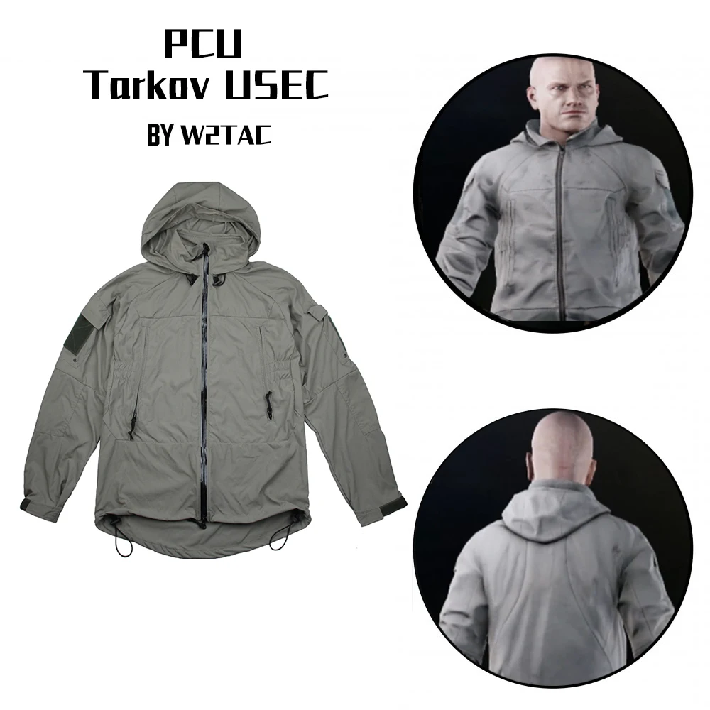 Sello deportivo táctico PCU L5 gris 160D nailon suave traje de asalto chaqueta de caza con cremallera chaqueta a prueba de viento para senderismo - imagen 4