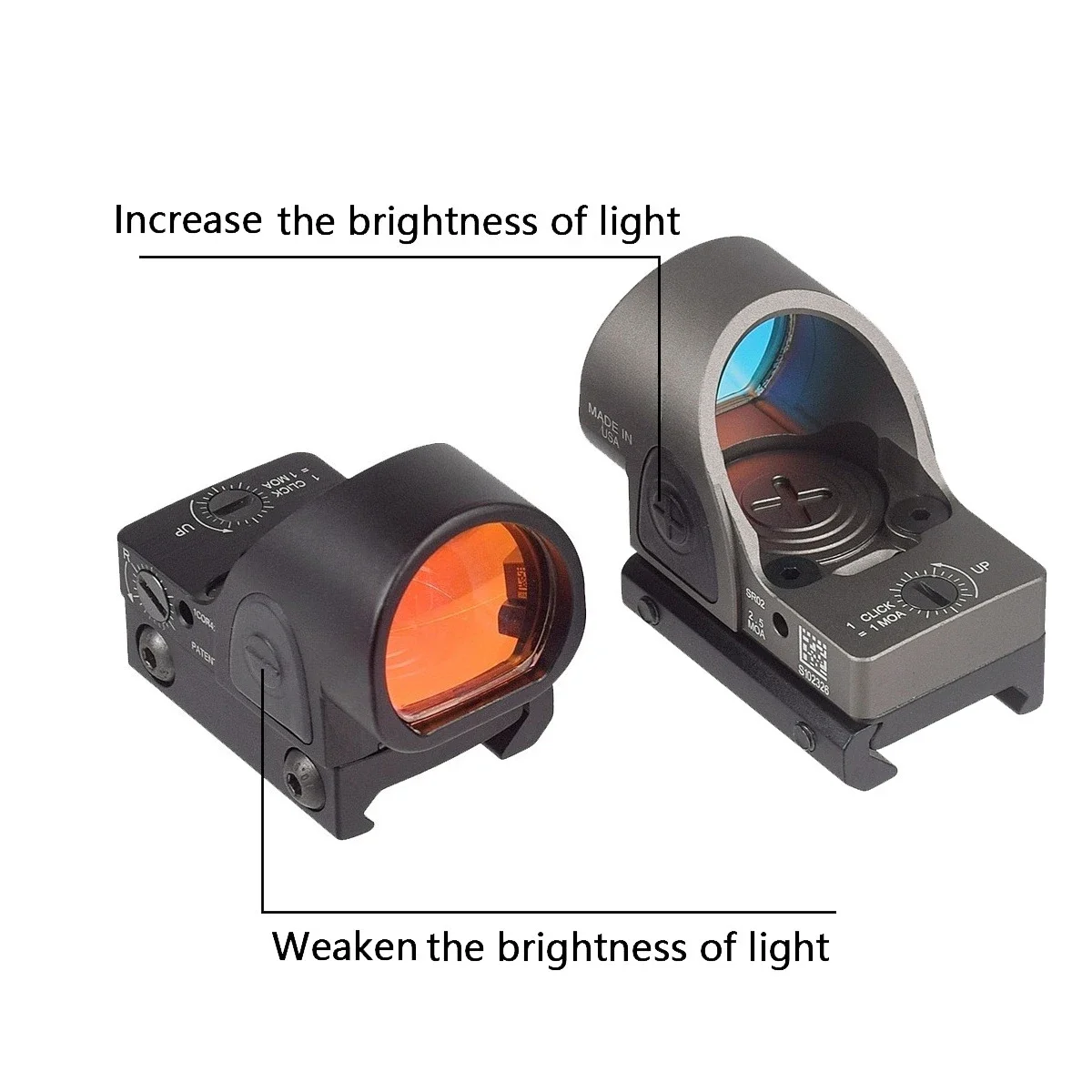 Mira telescópica táctica de punto rojo, Material de nailon metálico G17 G19, 9x19mm, pistola de 20mm, práctica de tiro, caza - imagen 3