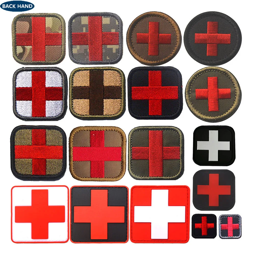 Pegatina de Kit de rescate de emergencia, insignia luminosa reflectante, Kit de primeros auxilios médico, parches militares para ropa, Parche de costura - imagen 3