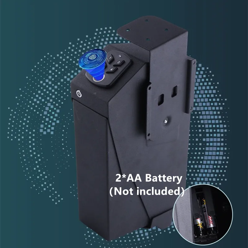 Caja de seguridad para pistola, contraseña de huella dactilar con llave, protección de seguridad para pistola, resistente al fuego y antirrobo - imagen 5