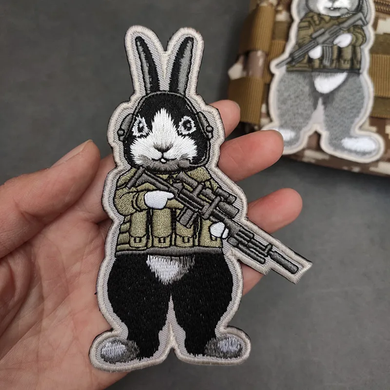 Tático 3D bordado Potaski personalidad creativa moral mochila pegatina camisa brazalete gancho y bucle parches para ropa - imagen 5