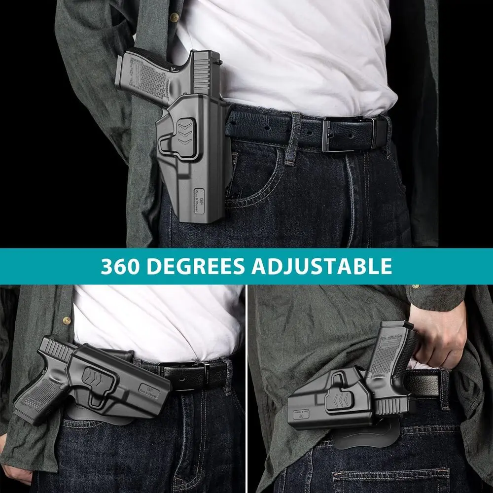 Sólo para CZ P10C / CZ P10S / CZ P10C Airsoft, funda de paleta OWB, funda de transporte para cinturilla exterior, desbloqueo del dedo índice, mano derecha - imagen 3