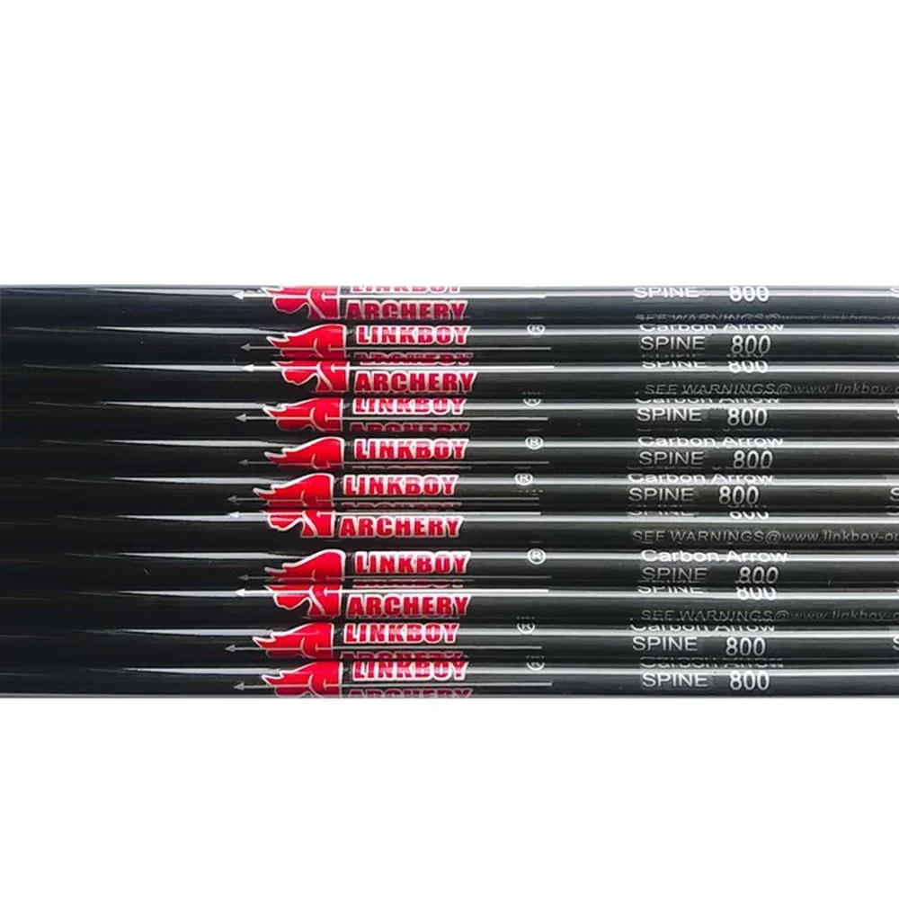 12 Uds eje de flecha de carbono ID4.2mm Spine350-1200 30/32 "arco recurvo flechas de arco largo caza tiro - imagen 3