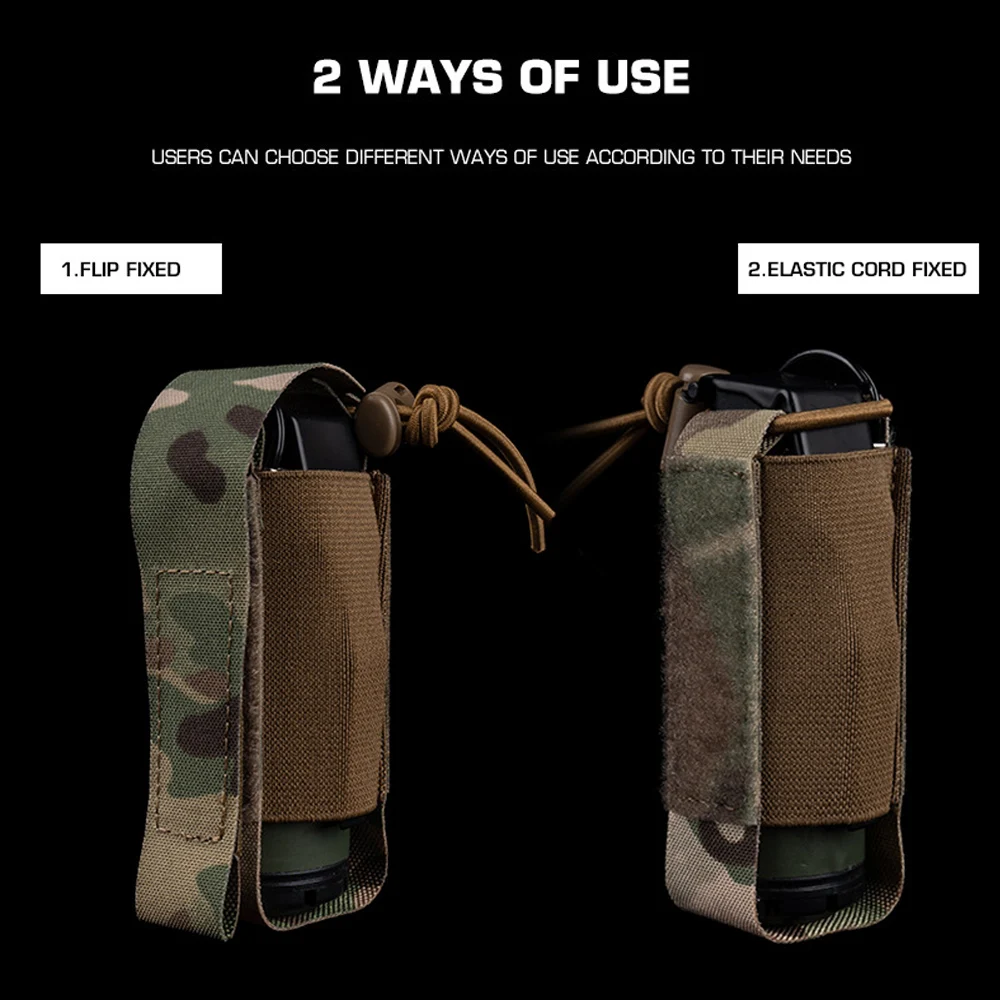 Bolsa multiusos para granada de choque, bolsa de almacenamiento para munición de juego Airsoft CS para caza al aire libre, soporte para torniquete, cinturón táctico MOLLE - imagen 4