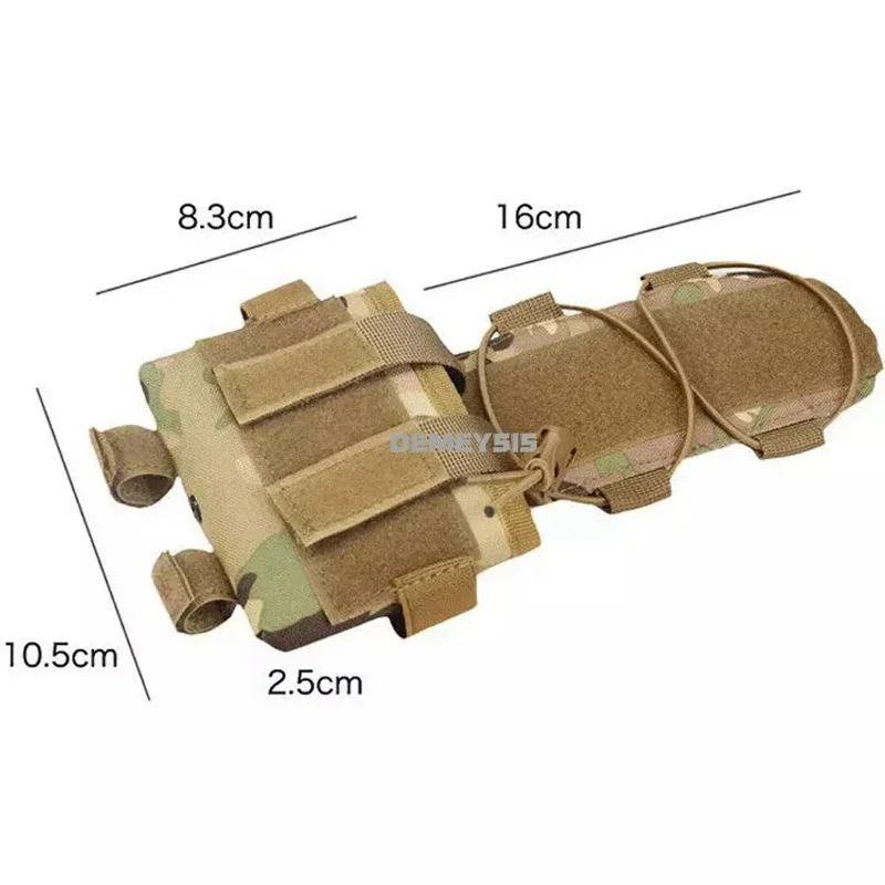 Funda táctica para casco rápido, funda extraíble para batería MK2, cascos de caza Airsoft, bolsas de contrapeso NVG de combate de camuflaje - imagen 2