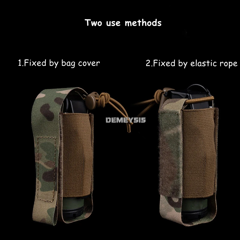 Riñoneras para exteriores, bolsa multiusos MOLLE con tira de sujeción mágica, cinturón táctico de Paintball, bolsa elástica, portador de herramientas - imagen 5