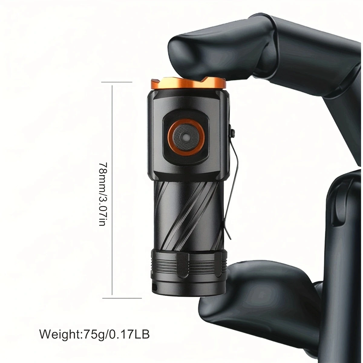 Mini linterna EDC 3x Led de alta potencia recargable por USB 18350 mochila portátil antorcha de bolsillo caminata al aire libre Camping lámpara de trabajo en casa - imagen 4