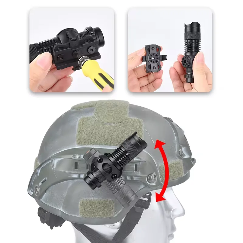 WADSN táctica Airsoft luz estroboscópica, lámpara de casco consentida momentánea de exploración con luz blanca, casco de caza rápida, linterna - imagen 2