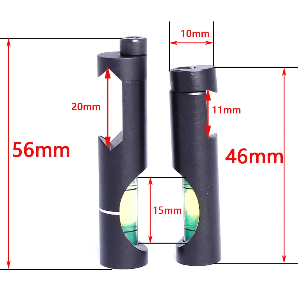 Nivel de burbuja de espíritu táctico, montaje de Mira óptica para anillo de 11mm/20mm/30mm, Kit de herramientas de nivelación de riel Picatinny para accesorios de caza - imagen 2