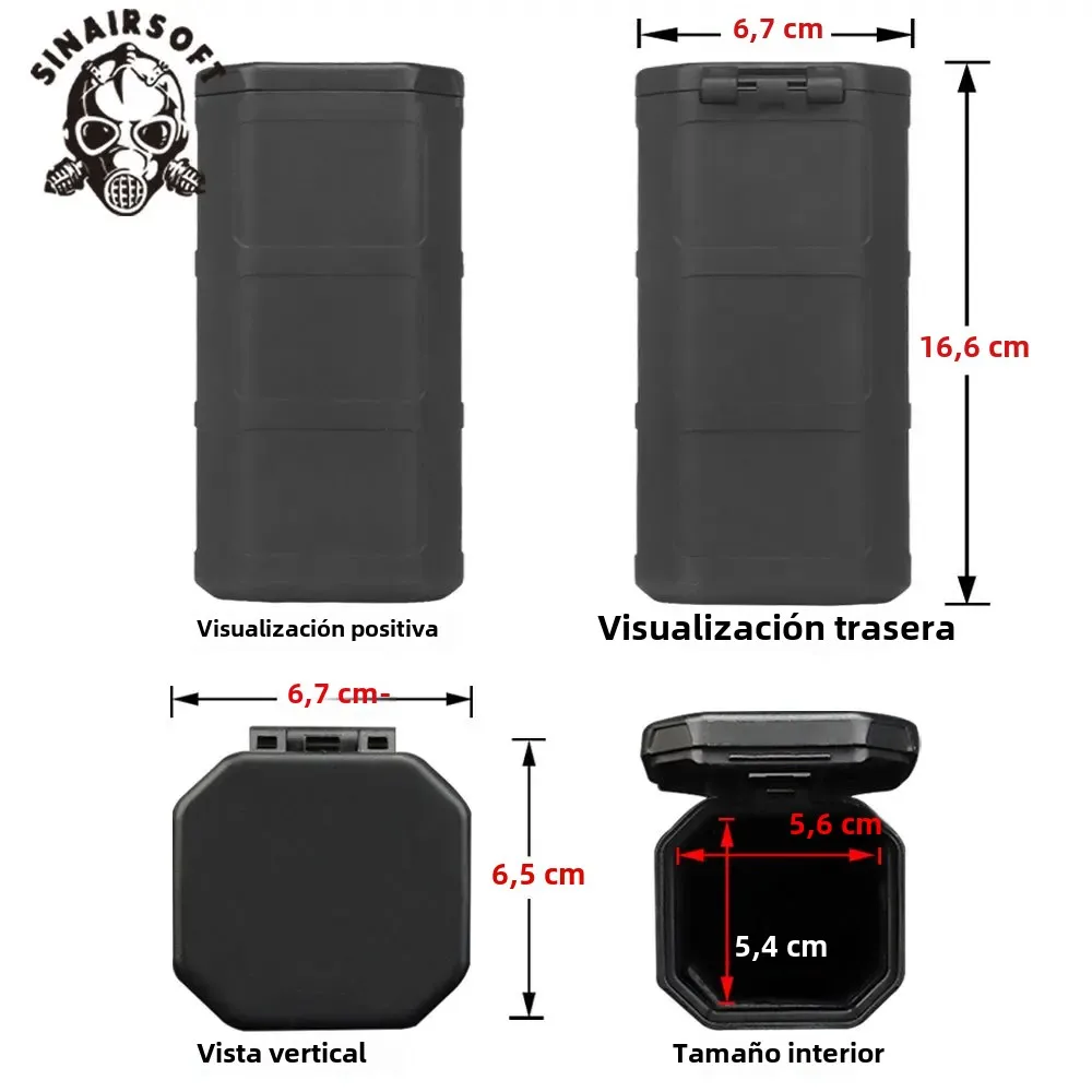 SINAIRSOFT-estuche de seguridad táctico a prueba de golpes, estuche hermético de carcasa dura con caja de almacenamiento de gafas de espuma, accesorios portátiles de Paintball - imagen 2