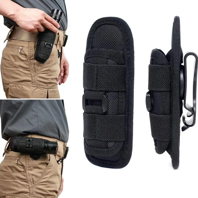 Lámpara de mochila táctica portátil para exteriores, cinta de hombro, cinturón de cintura, linterna, Zoom, luz estroboscópica, recargable por USB - imagen 3