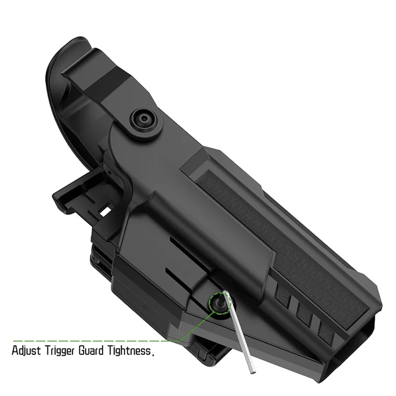 Clip de cinturón táctico/funda de pierna caída para Glck 19 19X 45 mano derecha al aire libre funda de pistola de extracción rápida G17 G19 - imagen 2