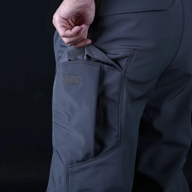 Pantalones Cargo tácticos cálidos para hombre, pantalón militar de lana impermeable, pantalones de combate térmicos para exteriores, senderismo, trabajo informal, Invierno - imagen 5