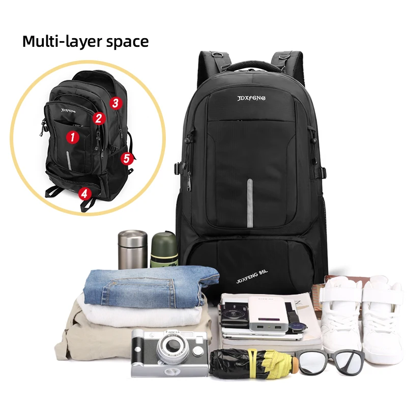 Mochila de escalada, senderismo, Camping para hombres y mujeres, deportes al aire libre, bolsa grande de almacenamiento de equipaje de viaje, mochila de entrenamiento de montañismo - imagen 4