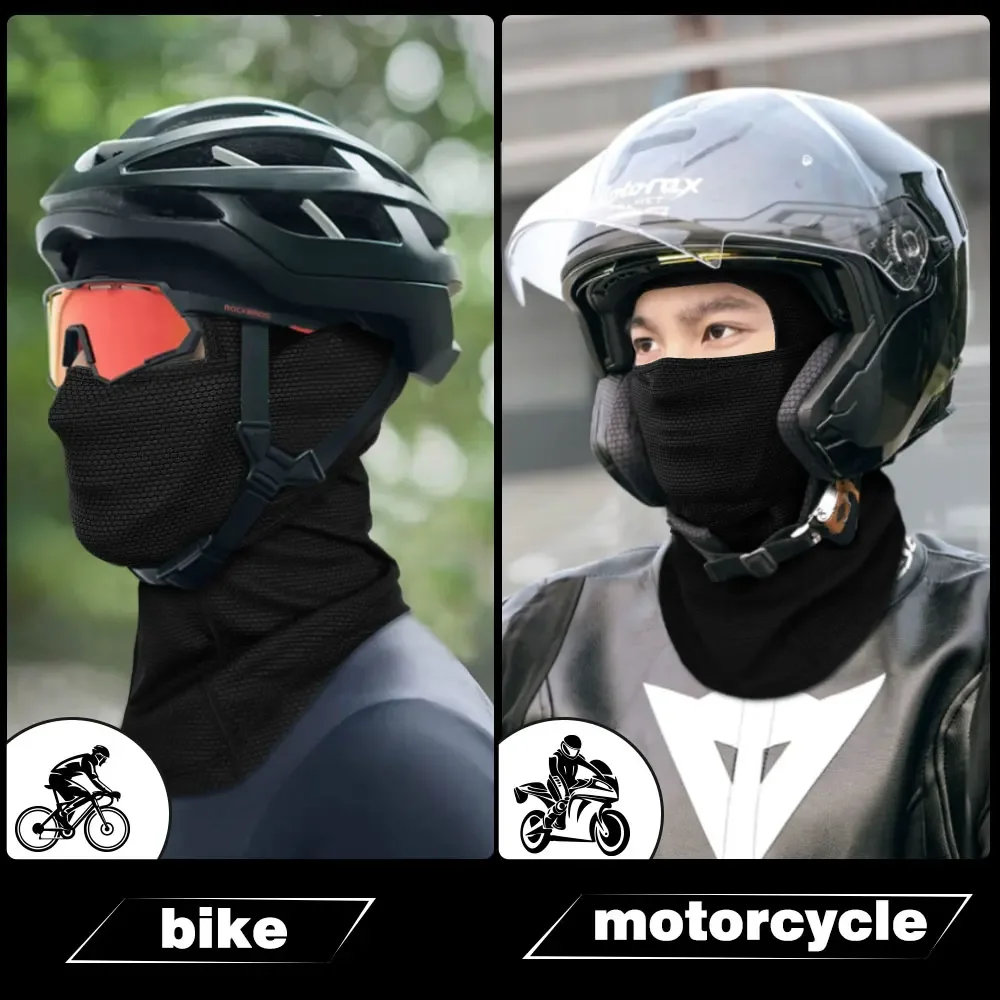 Pasamontañas transpirable de verano, máscara facial completa de secado rápido, bufanda para hombre, deportes, senderismo, ciclismo, casco de motocicleta, forro, capucha elástica - imagen 4