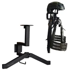 Fwoyonze-estante de exhibición de montaje en pared para equipo táctico de Metal, estante de almacenamiento de equipo de motocicleta, estante para casco y chaleco para equipo de caza y motocicleta