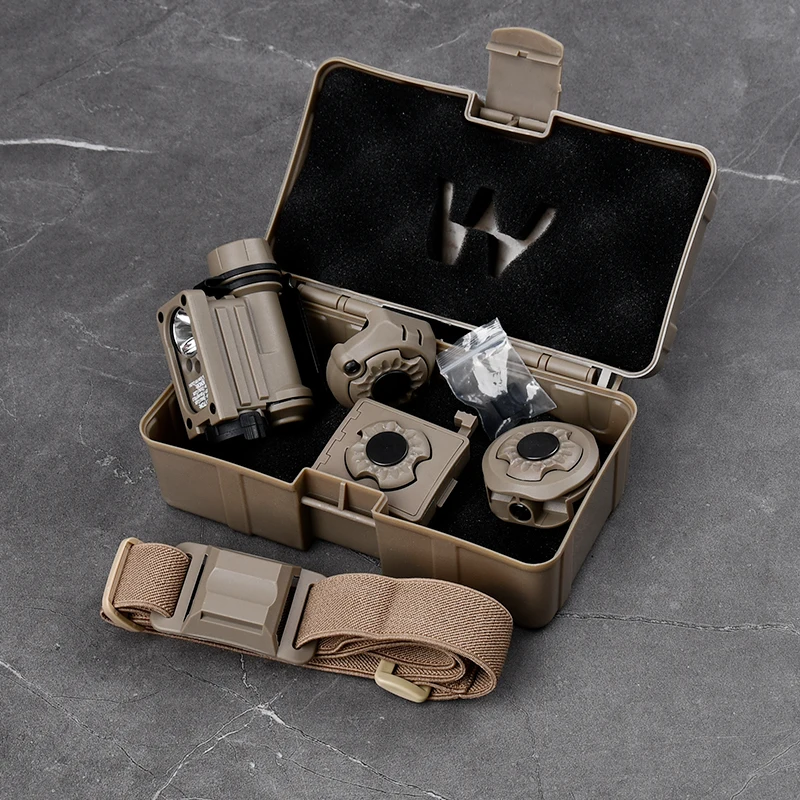 Linterna frontal WADSN, Linterna táctica de casco, Luz intermitente táctica, Luces LED rojas, azules, infrarrojas y blancas, 4 modos, Luz de señalización para la caza al aire libre, linterna de búsqueda, camping