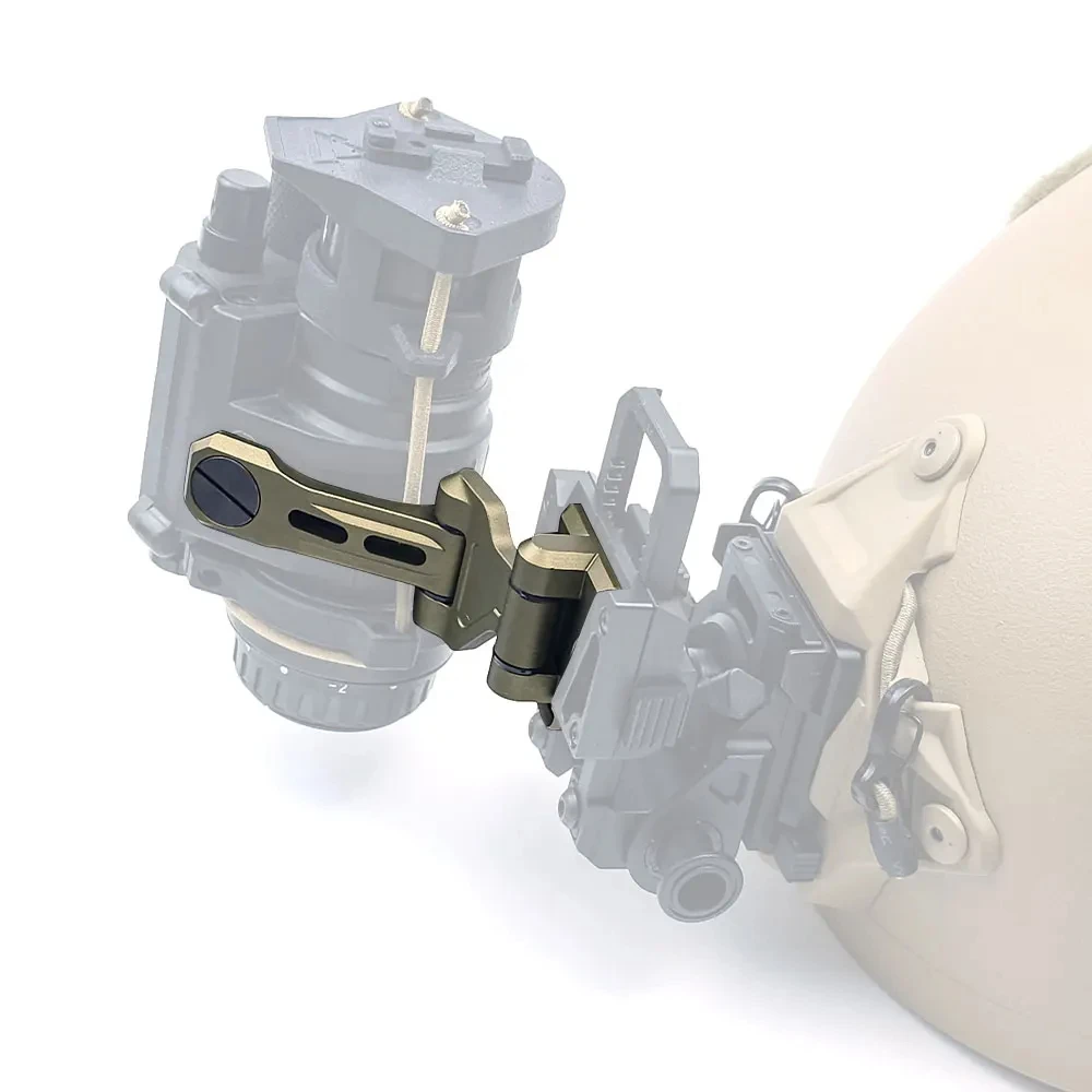 Soporte Monocular de montaje para casco de puente NVG de Metal, cola de milano, ligero, compatible con PVS-14, adaptador de gafas de visión nocturna para caza - imagen 4