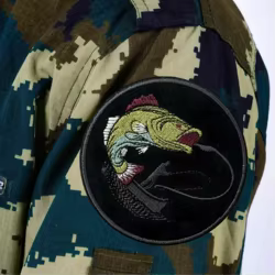 Parche de pesca sin juramiento, gancho y bucle de moral táctico, pegatina personalizada para mochila del ejército militar, parches bordados para ropa