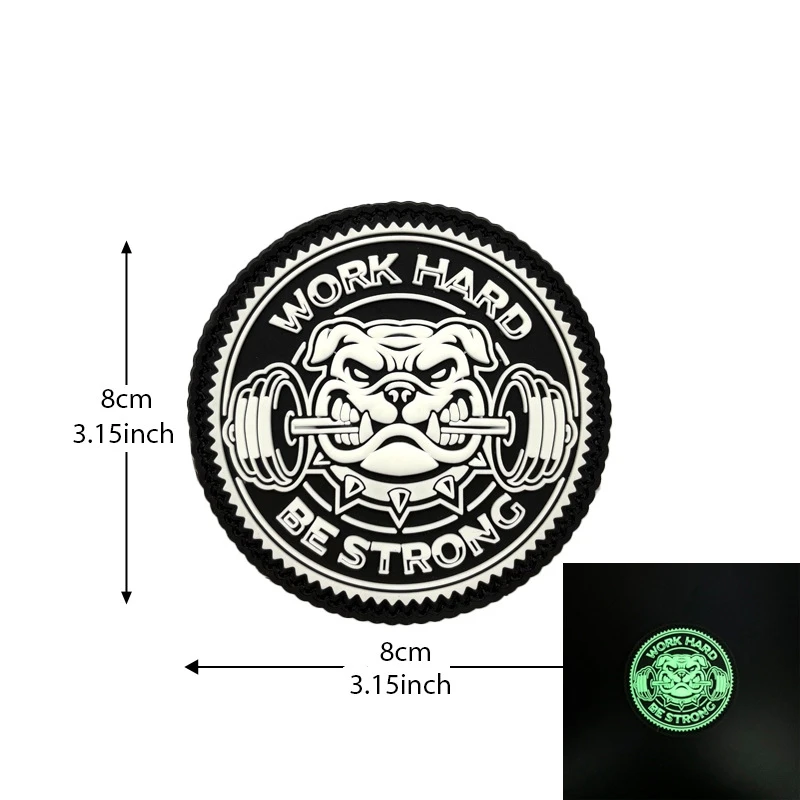 Parche luminoso de gancho y bucle de PVC para gimnasio, indoloro, poco rentable, fitness, insignia moral al aire libre, insignias tácticas, accesorios de ropa - imagen 4