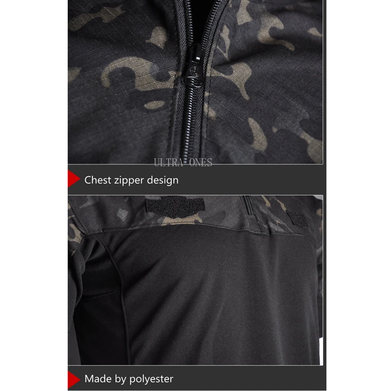 Ropa táctica de manga corta para caza y Airsoft, camisetas de entrenamiento al aire libre, secado rápido, transpirable, Verano - imagen 3