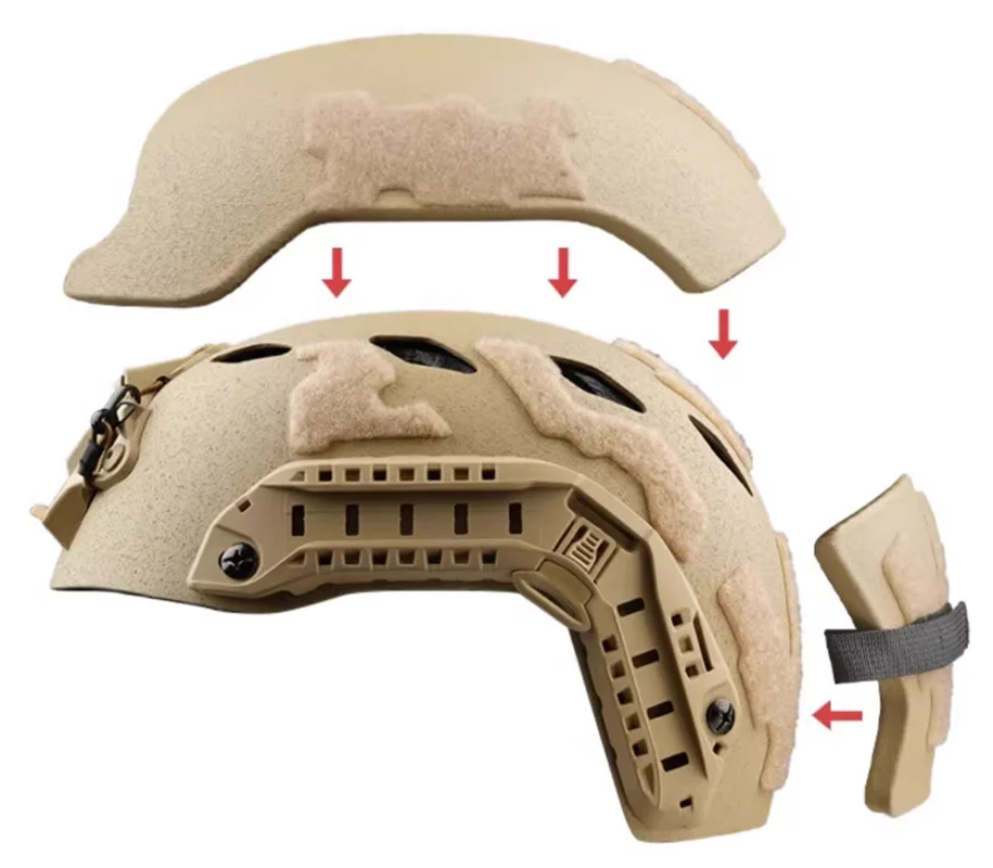 Kit de conversión de armadura balística recargable 2 en 1 dedicado para casco rápido: carcasa de fibra PE NIJ IIIA - imagen 4