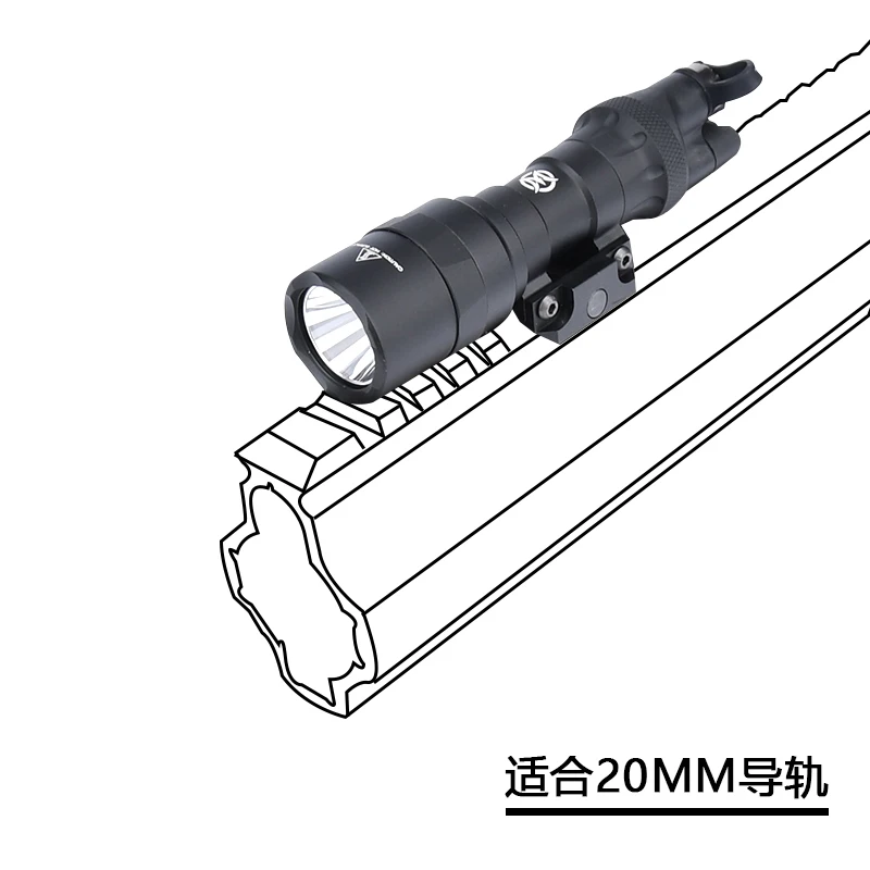 Wadsn táctico M300 M300C IR Led MINI arma Airsoft caza Scout luz, instrumento de visión nocturna, interruptor trasero de doble función - imagen 4