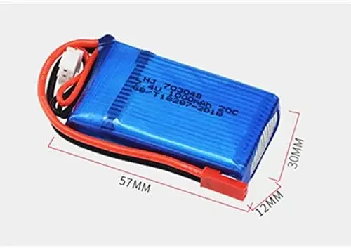 Batería li-po de 7,4 V, 1000mAh, 20C, para WLtoys V262, V353, V912, X600, helicóptero RC, cuadricóptero, Avión RC de cuatro vías, pistola de bala de agua - imagen 4
